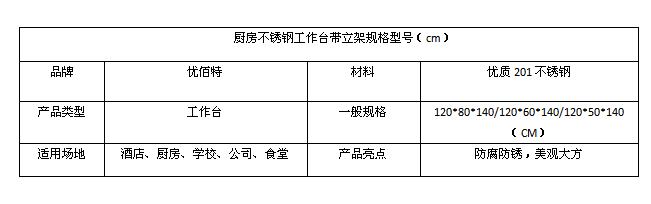 香蕉视频91下载不锈钢工作台带立架规格型号